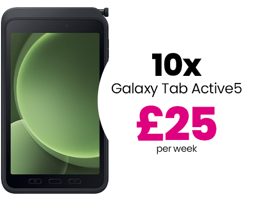 10x galaxy tab active5 for £25 per week and 10x iPhone 16e for £33 per week